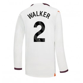 Manchester City Kyle Walker #2 Borta Kläder 2023-24 Långärmad